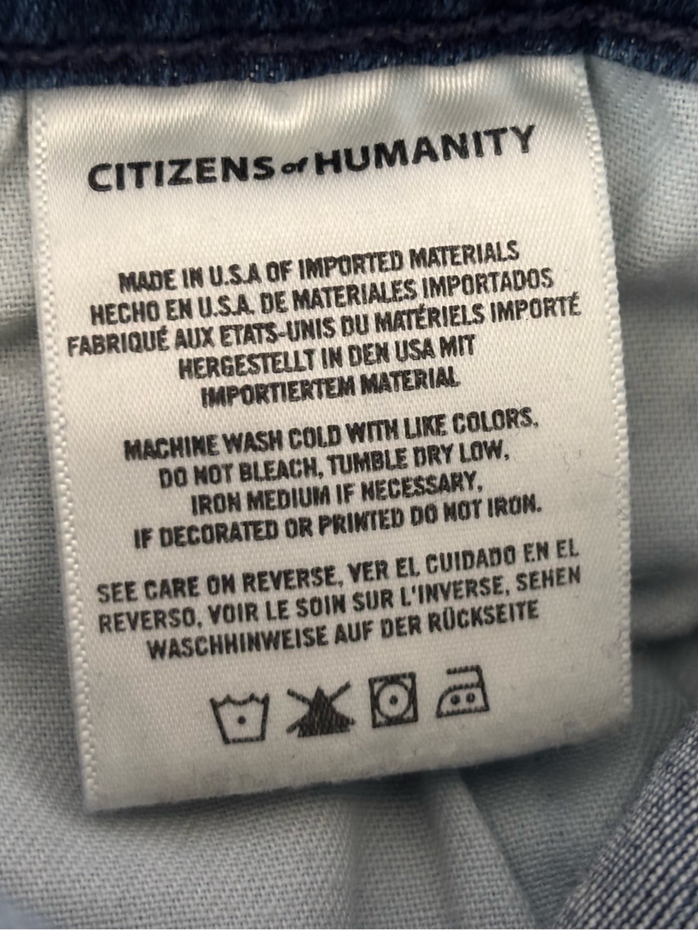 Citizens of Humanity Rocket Crop Illusion Two-Tone Side Stripe Jeans Size 25 - Picture 14 of 15